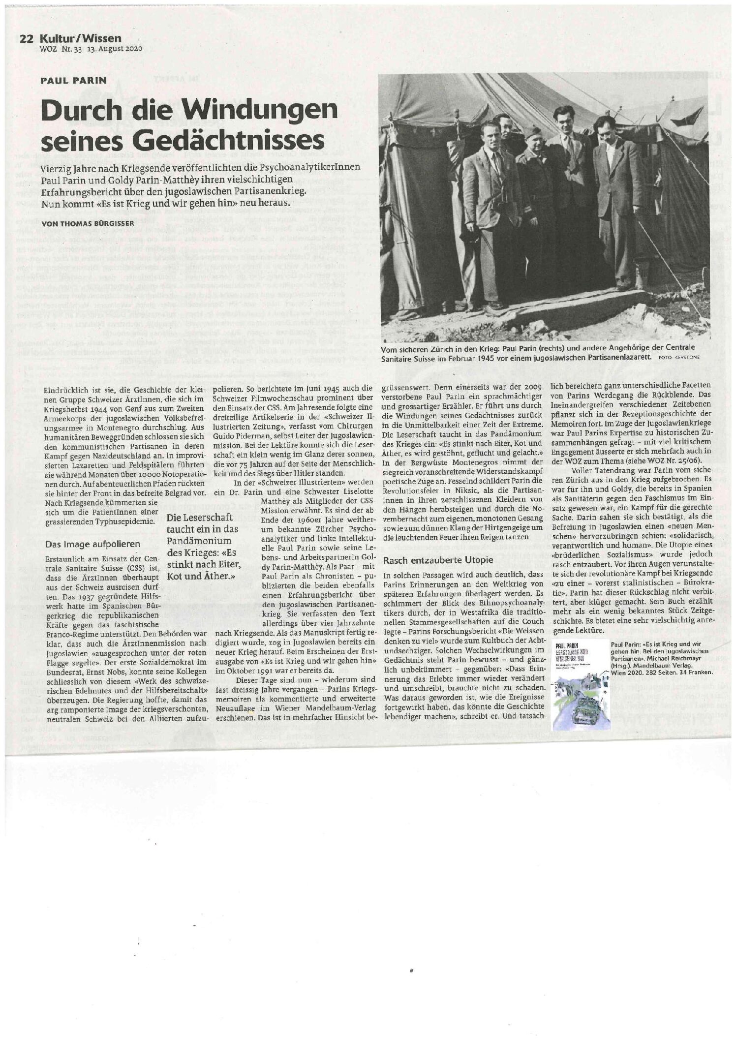 Buchpräsentation Goldy Parin-Matthèy